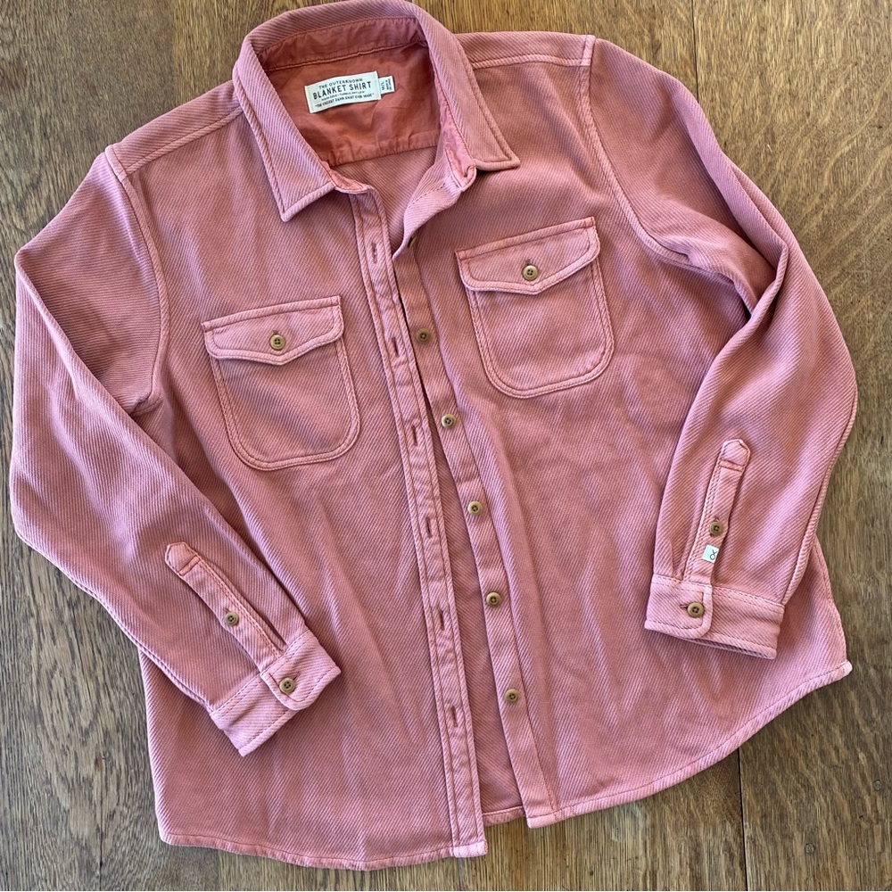 Outerknown Blanket Shirt Peach Button Down Shirt - Picture 2 of 12